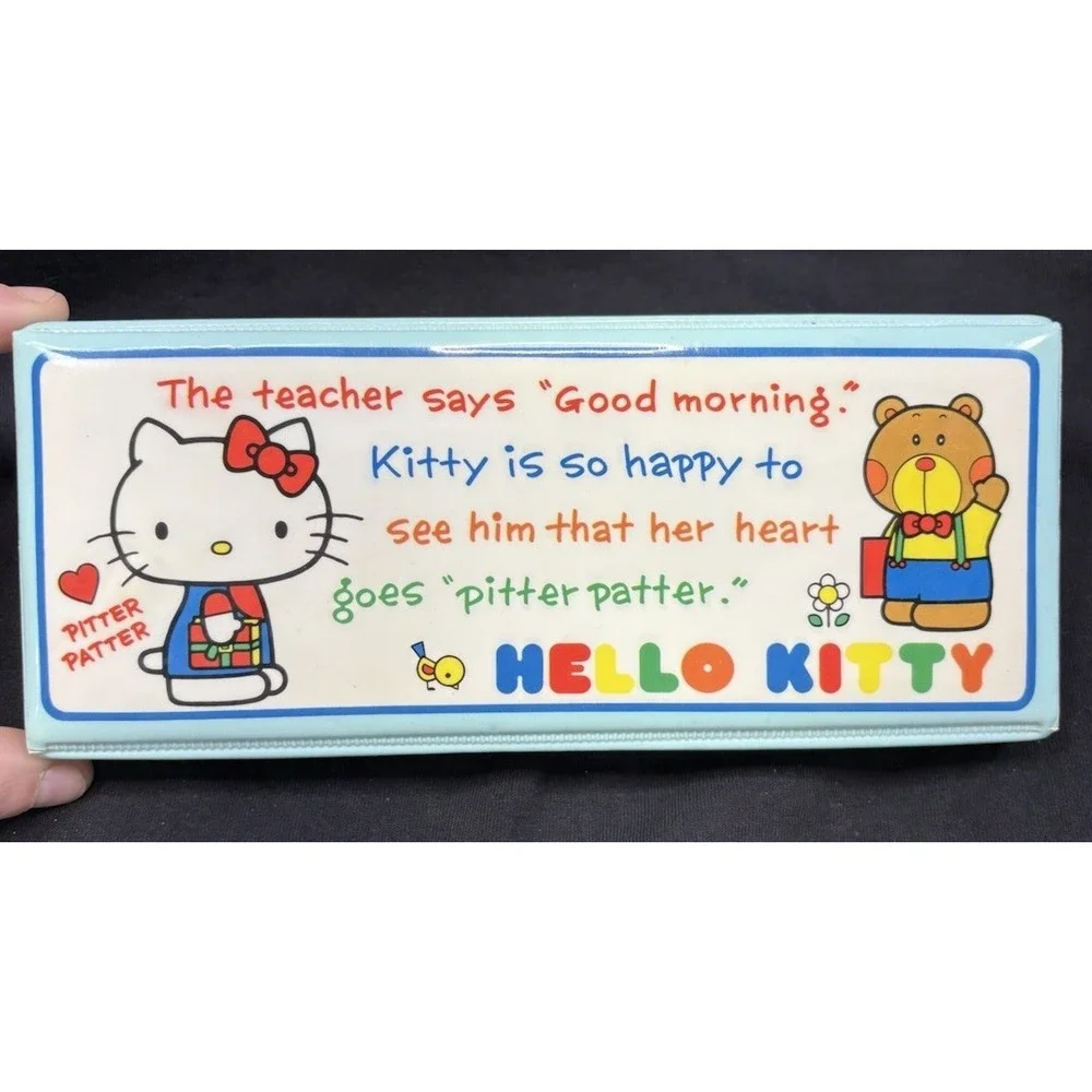 HTF Vintage Hello Kitty Vintage Pencil Box Case 1976 Rare
